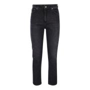 Slim-Fit Stretch Denim Jeans Dondup , Black , Dames