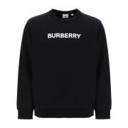 Sweatshirt met Puff Logo Print Burberry , Black , Heren