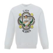 Logo Sweatshirt, 100% Katoen, Gemaakt in Portugal Casablanca , White ,...