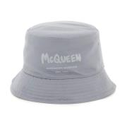 Graffiti Bucket Hat Alexander McQueen , Gray , Heren