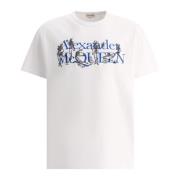 Skeleton Band T-Shirt Alexander McQueen , White , Heren