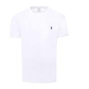 Geborduurd Logo Katoenen T-Shirt Polo Ralph Lauren , White , Heren