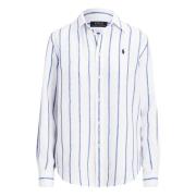 Gestreept Linnen Overhemd Polo Ralph Lauren , White , Dames