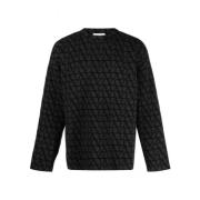 Toile Iconographe Crewneck Sweater Valentino , Gray , Heren