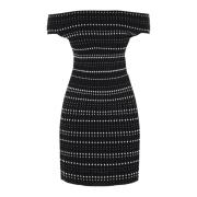 Tweekleurige gebreide mini-jurk Alexander McQueen , Black , Dames