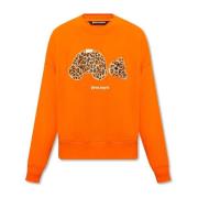 Logo Sweatshirt, 100% Katoen, Gemaakt in Italië Palm Angels , Orange ,...