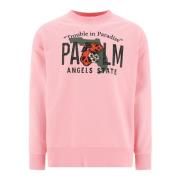 East Coast Sweatshirt Palm Angels , Pink , Heren