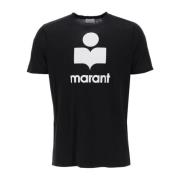 Karman Logo Linnen T-shirt Isabel Marant , Black , Heren