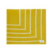 Zijden Border Stripe Sarong Ziah , Yellow , Dames