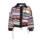 MultiColour Wol Gehaakte Cardigan Cavia , Multicolor , Heren