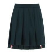 Flanellen Mini Plooirok met RWB Gestreepte Details Thom Browne , Green...