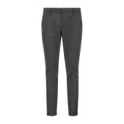 Stretch Wol Slim-fit Broek Dondup , Gray , Heren