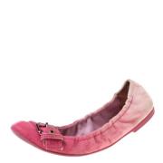 Pre-owned Canvas flats Louis Vuitton Vintage , Pink , Dames