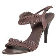 Pre-owned Leather sandals Burberry Vintage , Brown , Dames