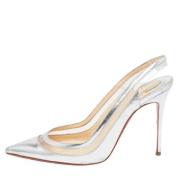 Pre-owned Leather heels Christian Louboutin Pre-owned , Gray , Dames