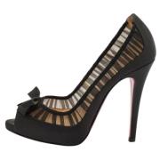 Pre-owned Fabric heels Christian Louboutin Pre-owned , Black , Dames