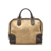 Pre-owned Suede handbags Loewe Pre-owned , Brown , Dames