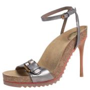 Pre-owned Leather sandals Stella McCartney Pre-owned , Gray , Dames