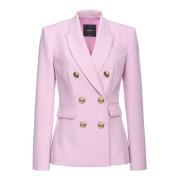 Double-breasted blazer met metalen knopen Pinko , Pink , Dames