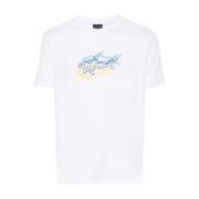 Biologisch katoenen T-shirt, gemaakt in Tunesië Paul & Shark , White ,...