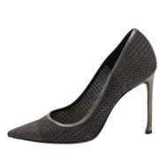 Pre-owned Mesh heels Dior Vintage , Gray , Dames