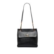 Pre-owned Leather shoulder-bags Chanel Vintage , Black , Dames