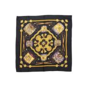 Pre-owned Silk scarves Hermès Vintage , Black , Dames