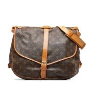 Pre-owned Canvas louis-vuitton-bags Louis Vuitton Vintage , Brown , Da...