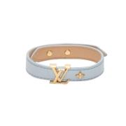 Pre-owned Leather bracelets Louis Vuitton Vintage , Blue , Dames