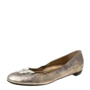 Pre-owned Leather flats Sergio Rossi Pre-owned , Gray , Dames