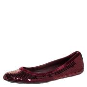 Pre-owned Satin flats Gucci Vintage , Red , Dames