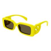Elegante zonnebril voor een tijdloze uitstraling Gucci , Yellow , Unis...