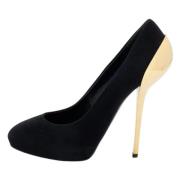 Pre-owned Suede heels Giuseppe Zanotti Pre-owned , Black , Dames