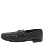Pre-owned Leather flats Armani Pre-owned , Black , Dames