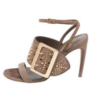 Pre-owned Suede sandals Burberry Vintage , Gray , Dames