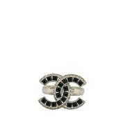 Pre-owned Silver rings Chanel Vintage , Gray , Dames