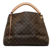 Pre-owned Leather handbags Louis Vuitton Vintage , Brown , Dames