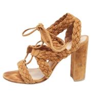 Pre-owned Suede sandals Gianvito Rossi Pre-owned , Brown , Dames