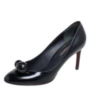 Pre-owned Leather heels Louis Vuitton Vintage , Black , Dames