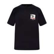 Bedrukt T-shirt PS By Paul Smith , Black , Heren