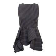 Mouwloze Peplum Top JW Anderson , Blue , Dames