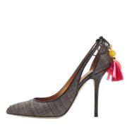 Pre-owned Raffia heels Dolce & Gabbana Pre-owned , Gray , Dames