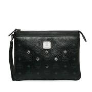Pre-owned Canvas clutches MCM Pre-owned , Black , Dames