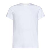 Witte Ribgebreide T-shirts en Polos Jil Sander , White , Heren