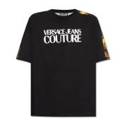 Bedrukt T-shirt Versace Jeans Couture , Black , Heren