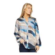 Zachte en stijlvolle blouse met abstracte print 2-Biz , Multicolor , D...