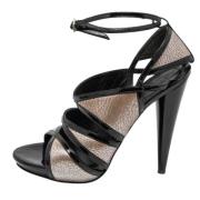 Pre-owned Leather sandals Alexander McQueen Pre-owned , Black , Dames