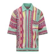 Moderne Jacquard Katoenen Polo Shirt Laneus , Multicolor , Heren
