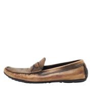 Pre-owned Leather flats Dolce & Gabbana Pre-owned , Brown , Dames