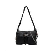 Pre-owned Leather shoulder-bags Gucci Vintage , Black , Dames